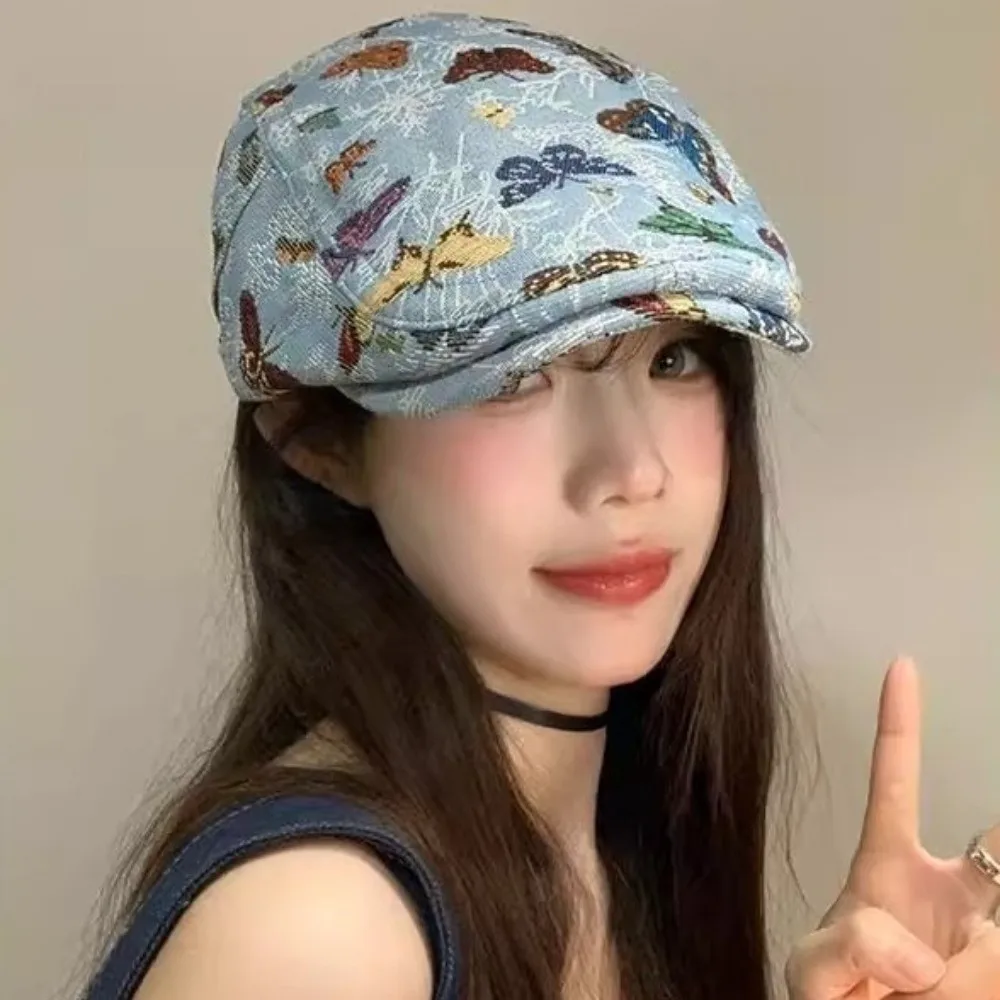 Vintage Retro Newsboy Cap Reversible Design Casual Artist Painter Hat Ethnic Style Sweet Butterfly Embroidered Beret
Vintage Retro Newsboy Cap Reversible Design Casual Artist Painter Hat Ethnic Style Sweet Butterfly Embroidered Beret