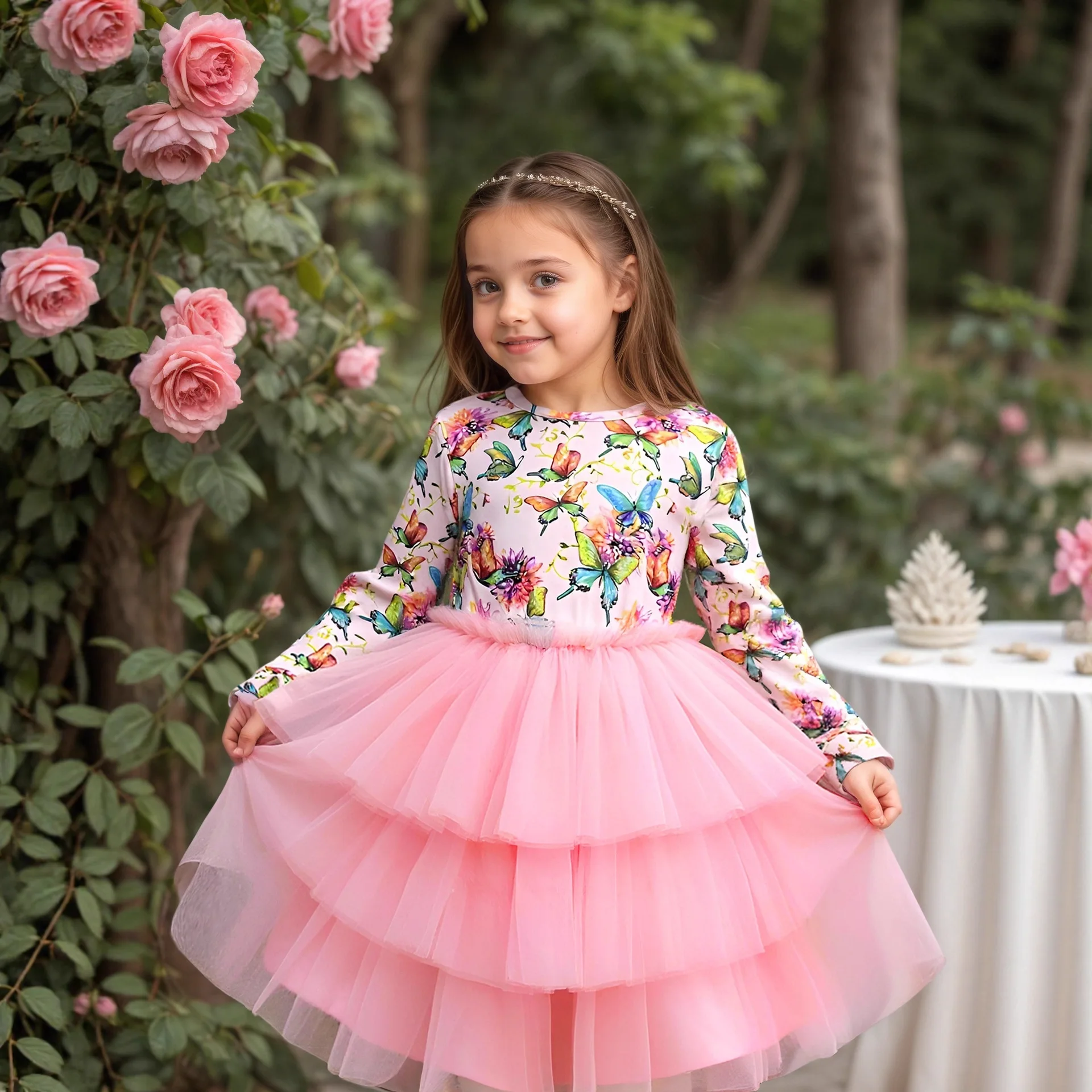 2025 Baby Girls' Autumn and Winter Dress Floral Sweet Casual Kids Girls Dress Children Clothing For 2 3 4 5 6 7 Years Old 
2025 Baby Girls' Autumn and Winter Dress Floral Sweet Casual Kids Girls Dress Children Clothing For 2 3 4 5 6 7 Years Old