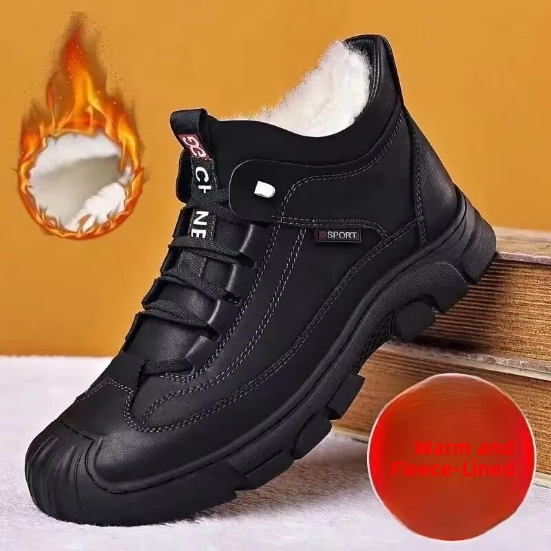 Men's Winter Fleece Lined Cotton Shoes Warm Comfortable High Top Snow Boots Dad Shoes Thick Bottom Casual Shoes Cotton Shoes
Men's Winter Fleece Lined Cotton Shoes Warm Comfortable High Top Snow Boots Dad Shoes Thick Bottom Casual Shoes Cotton Shoes