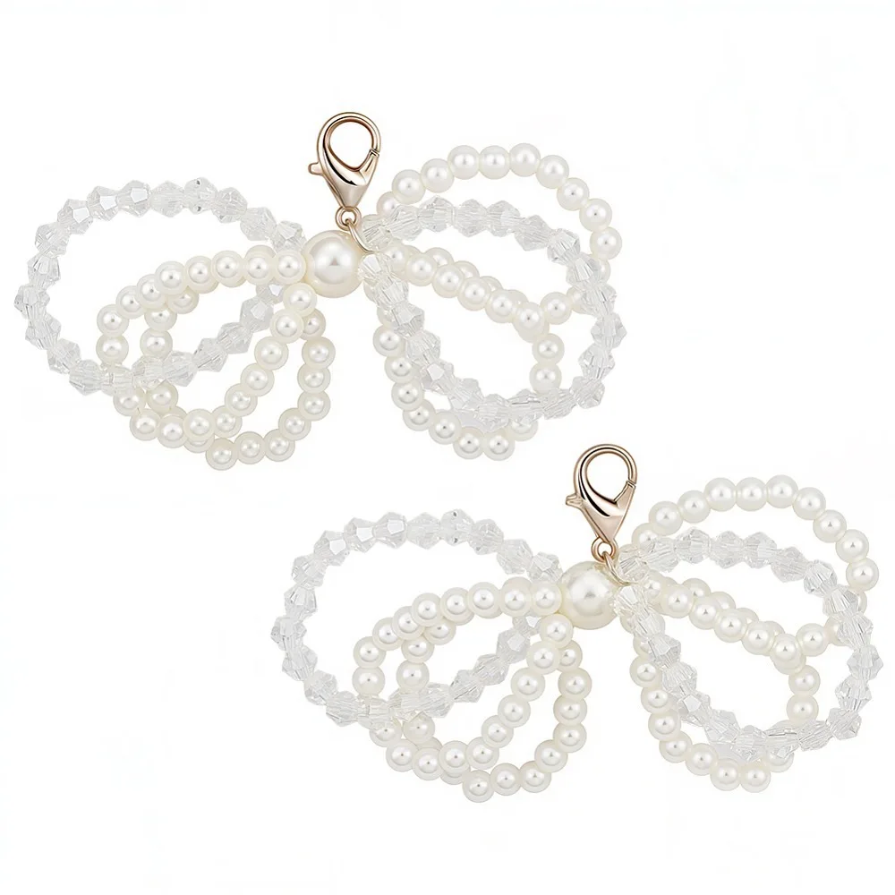 2 Pairs Bowknot Imitation Pearl Shoe Lace Decorations Alloy Detachable Shoelace Charm White 45x65x8mm
2 Pairs Bowknot Imitation Pearl Shoe Lace Decorations Alloy Detachable Shoelace Charm White 45x65x8mm