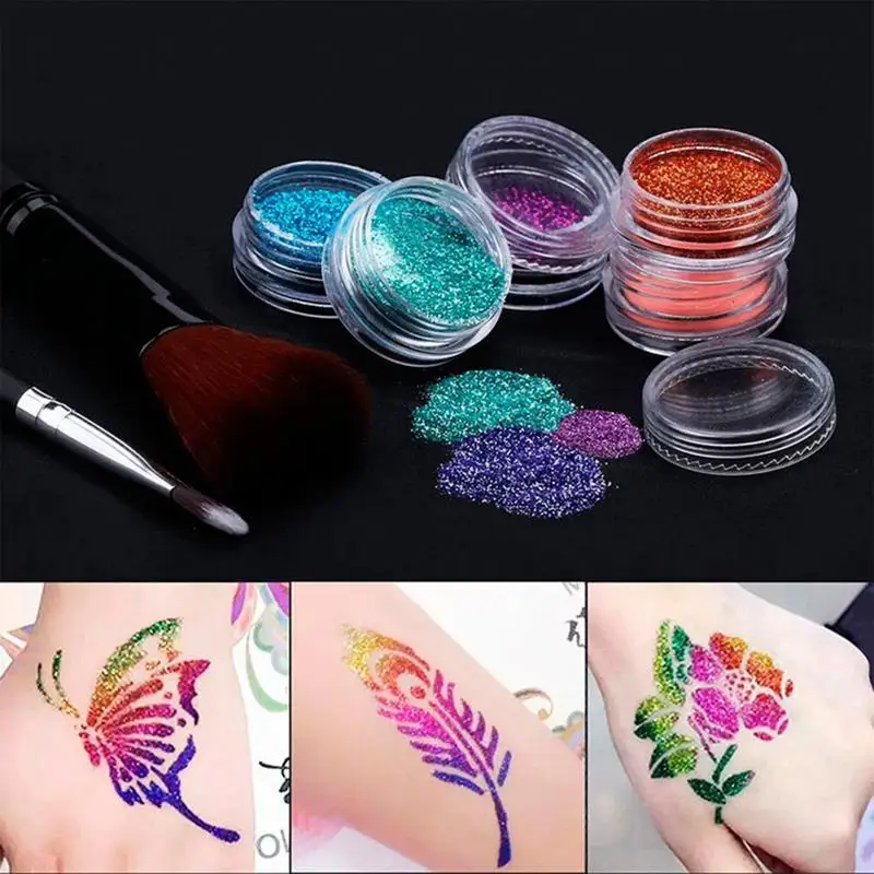 36 Colors Glitter Tattoo Set Template Flash Diamond Glitter Shine Flash Powder Temporary Tattoo Ink Face Body Painting Art Tools
36 Colors Glitter Tattoo Set Template Flash Diamond Glitter Shine Flash Powder Temporary Tattoo Ink Face Body Painting Art Tools