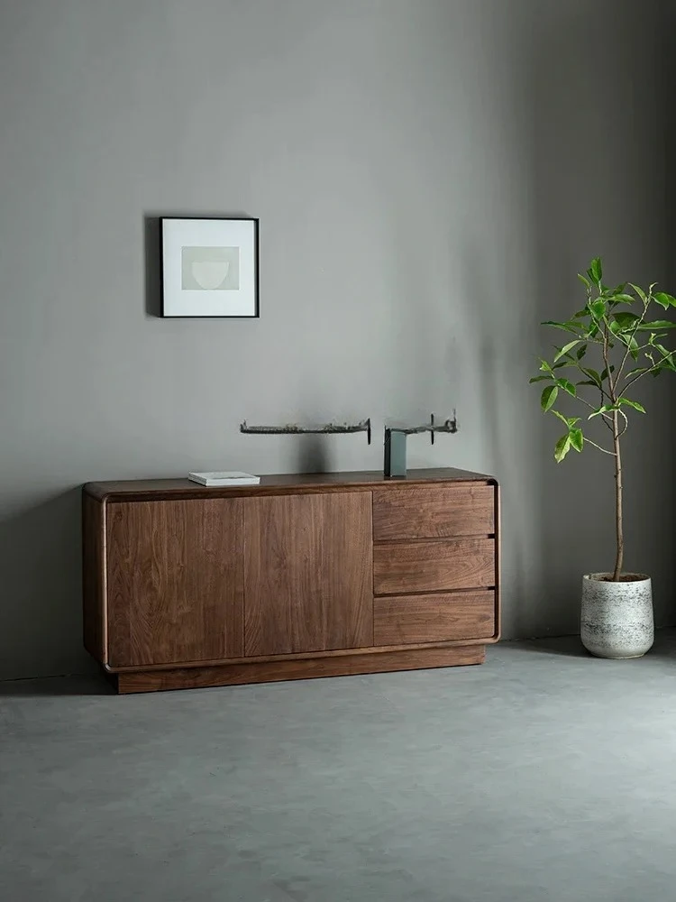 S North America Black Walnut Solid Wood Sideboard Bedroom Storage Cabinet Simple Living Room Entrance Cabinet
S North America Black Walnut Solid Wood Sideboard Bedroom Storage Cabinet Simple Living Room Entrance Cabinet
