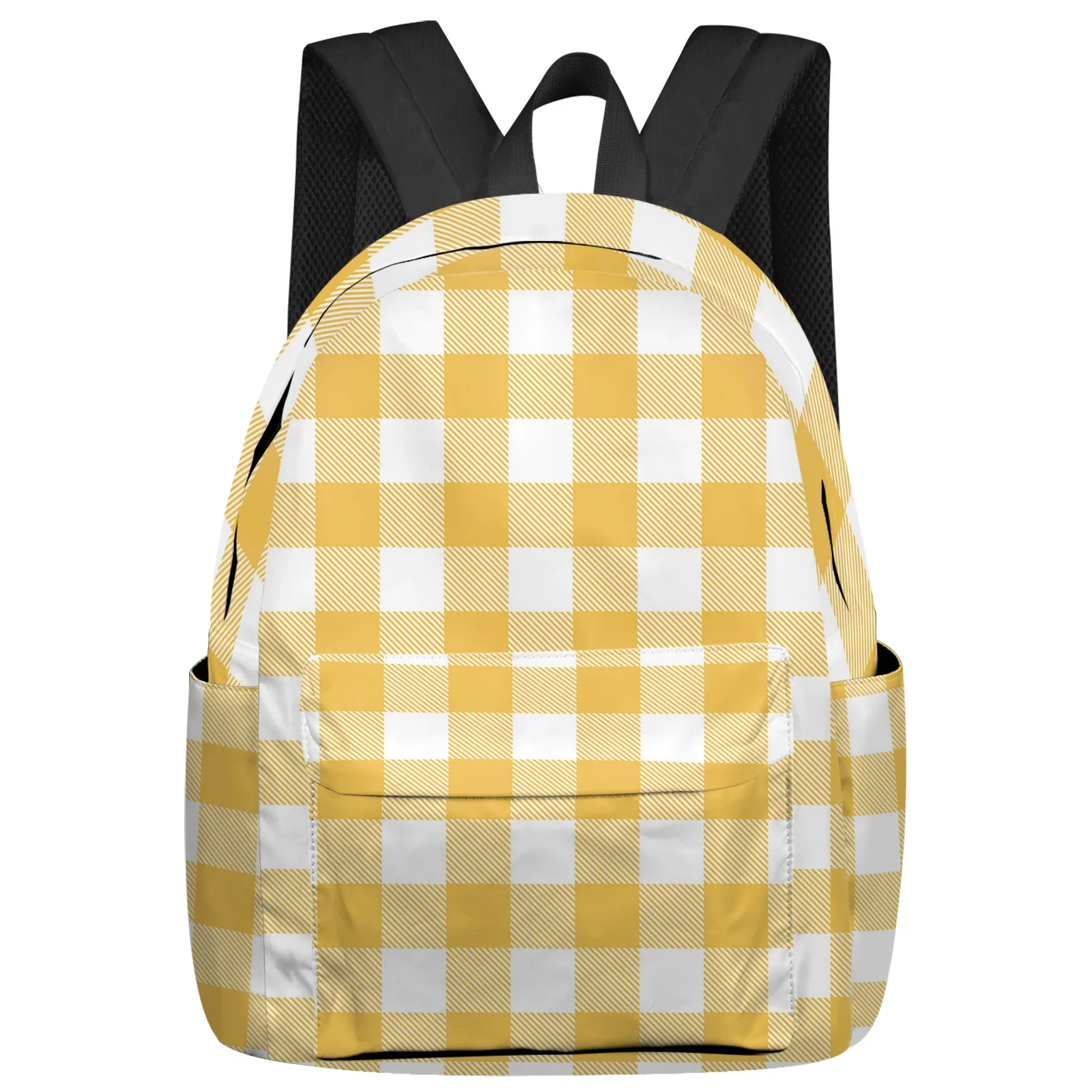 Yellow White Plaid Women Man Backpacks Waterproof Multi-Pocket School Backpack For Student Boys Girls Laptop Book Pack Mochilas
Yellow White Plaid Women Man Backpacks Waterproof Multi-Pocket School Backpack For Student Boys Girls Laptop Book Pack Mochilas