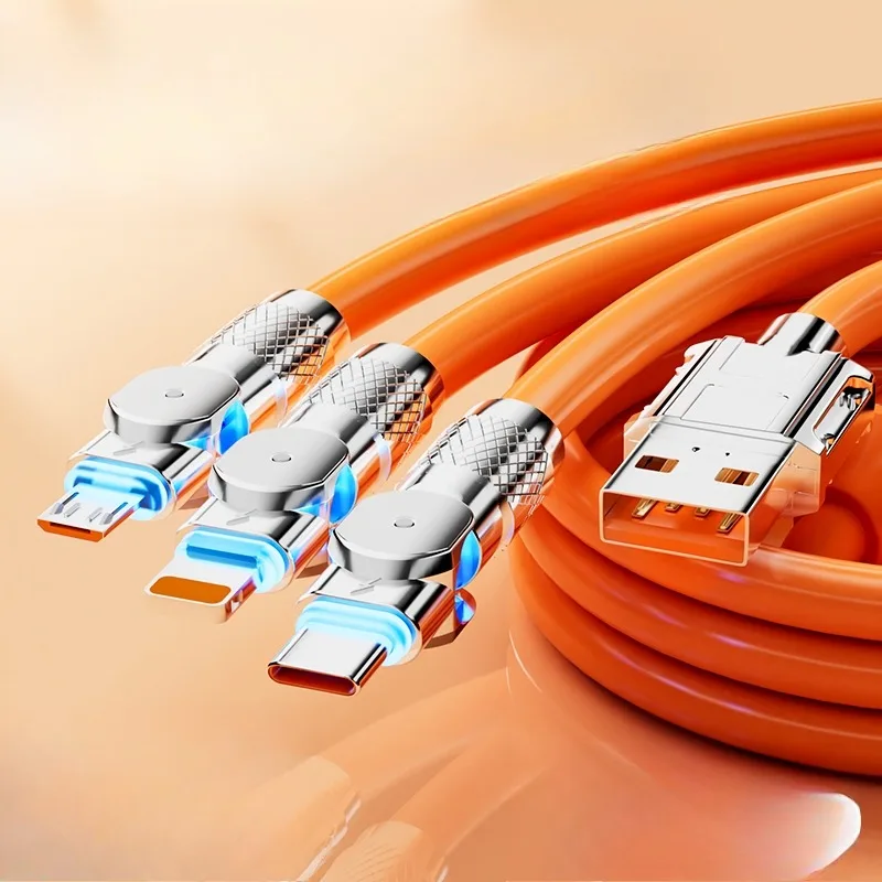 120W USB charging head with 180 degree rotation for ultra fast charging,3in1data cable for mobile phones, Type-C charging cable
120W USB charging head with 180 degree rotation for ultra fast charging,3in1data cable for mobile phones, Type-C charging cable