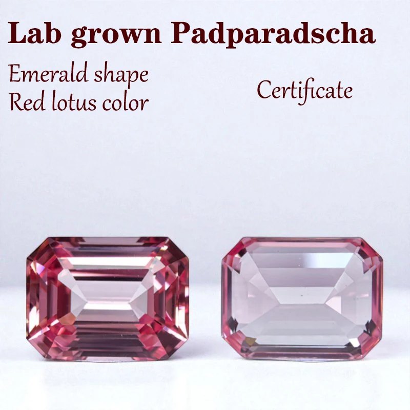 Lab Grown Padparadscha Red Lotus Color Emerald Shape VVS1 for Advanced Jewelry Rings Earrings Making with Certificate Wholesale
Lab Grown Padparadscha Red Lotus Color Emerald Shape VVS1 for Advanced Jewelry Rings Earrings Making with Certificate Wholesale