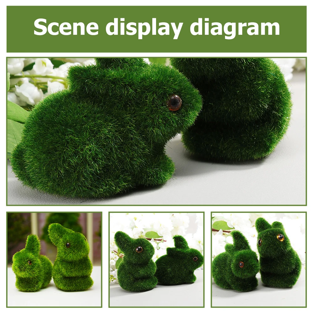 4pcs Simulated Rabbit Ornament Premium Plastic Moss Bunny Figurines Easter Decoration Home Office Party Garden Lawn Backyard
4pcs Simulated Rabbit Ornament Premium Plastic Moss Bunny Figurines Easter Decoration Home Office Party Garden Lawn Backyard