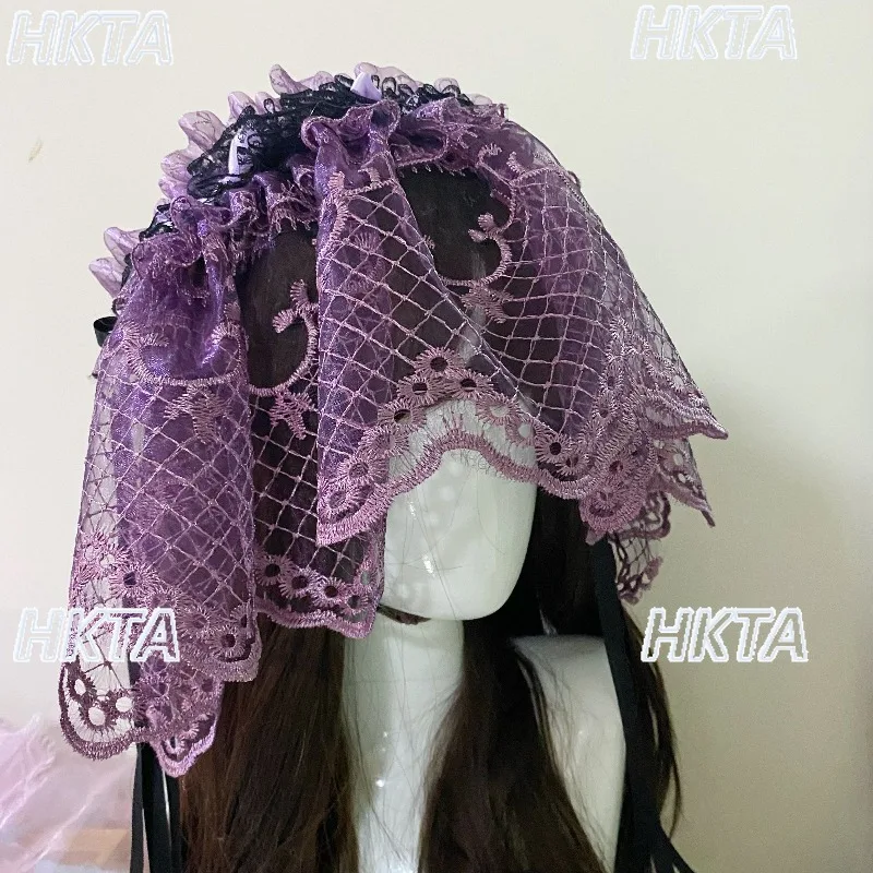 Lolita Original Handmade Gothic Black Purple Kc Dark Hairband Lolita Headgear Veil Cos Photo Photography Headwear Decoration
Lolita Original Handmade Gothic Black Purple Kc Dark Hairband Lolita Headgear Veil Cos Photo Photography Headwear Decoration
