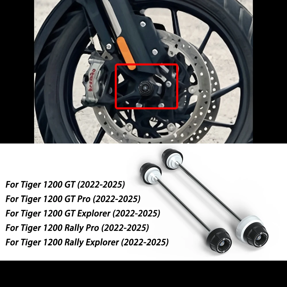 Rear Front Axle Fork Crash Slider For Triumph Tiger 1200 GT PRO / Rally Explorer Motorcycle Wheel Protector
Rear Front Axle Fork Crash Slider For Triumph Tiger 1200 GT PRO / Rally Explorer Motorcycle Wheel Protector