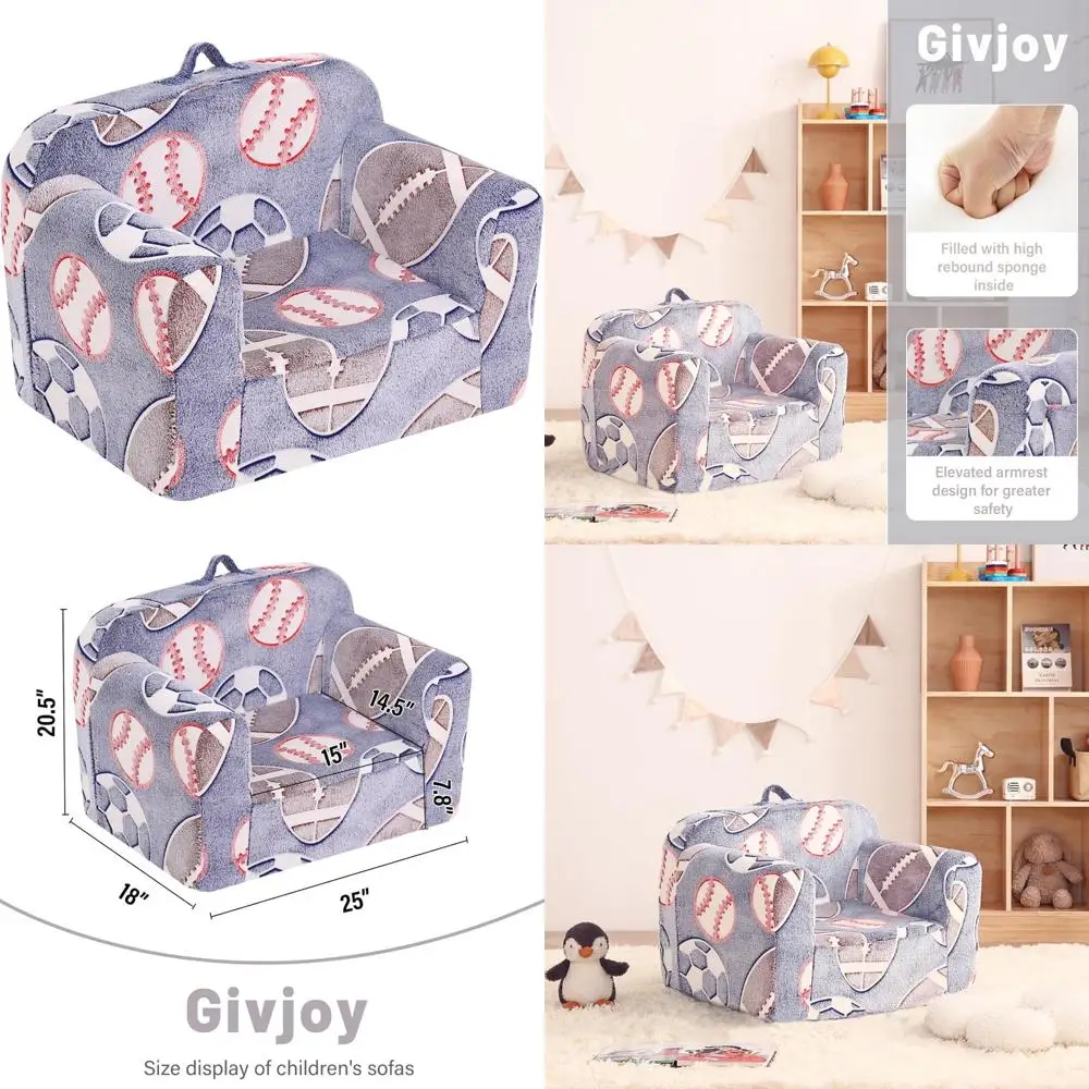 Plush Kids Sofa Lounger Chair - Toddler Couch for Bedroom, Comfortable Reading Seat for Girls and Boys, Convertible Toddler Couc
Plush Kids Sofa Lounger Chair - Toddler Couch for Bedroom, Comfortable Reading Seat for Girls and Boys, Convertible Toddler Couc