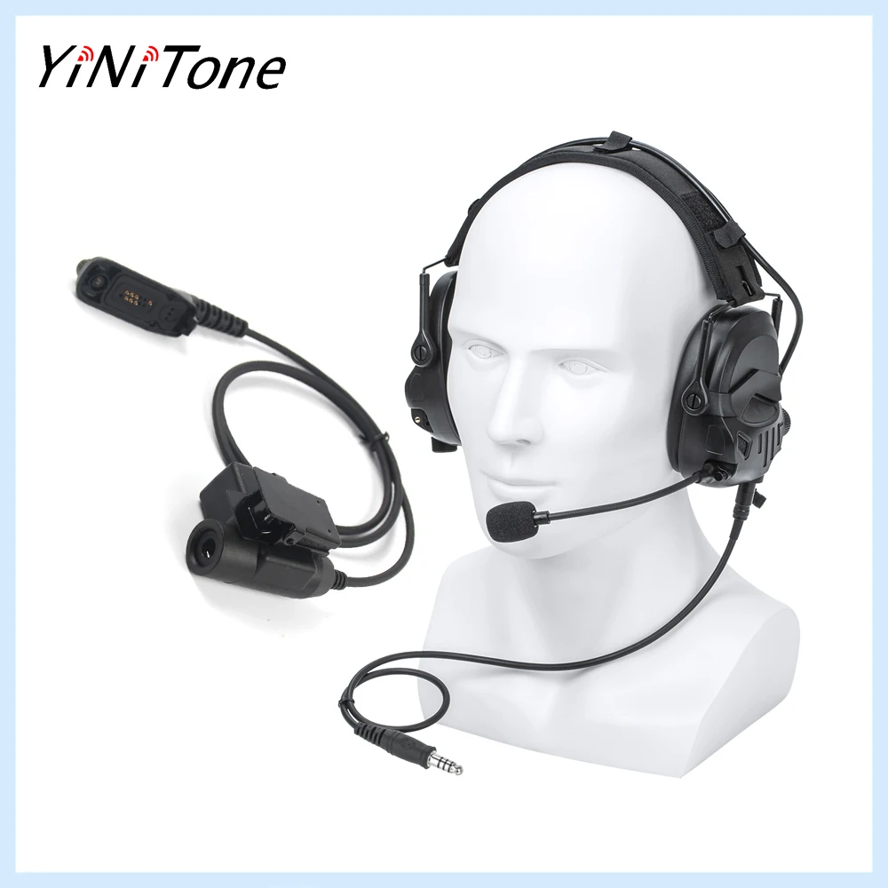 U94 PTT+HP-01 Tactical Headset for Motorola XiRP8268 - 26dB Noise Cancelling Shooting Hearing Protection 30Hr Battery NATO Plug
U94 PTT+HP-01 Tactical Headset for Motorola XiRP8268 - 26dB Noise Cancelling Shooting Hearing Protection 30Hr Battery NATO Plug