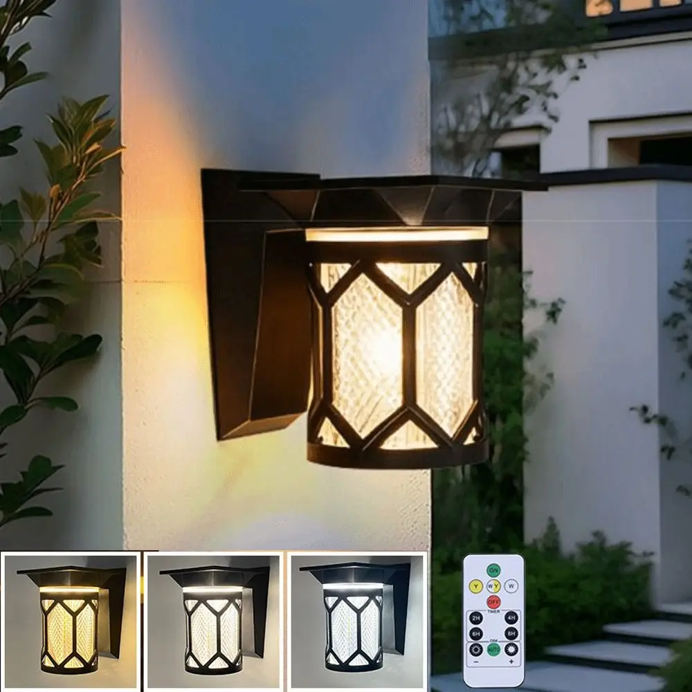 IP54 Rating Solar Wall Lights Waterproof Round/Square LED Solar Lamp 3 Color Lights Remote Control Intelligent Wall Sconce
IP54 Rating Solar Wall Lights Waterproof Round/Square LED Solar Lamp 3 Color Lights Remote Control Intelligent Wall Sconce