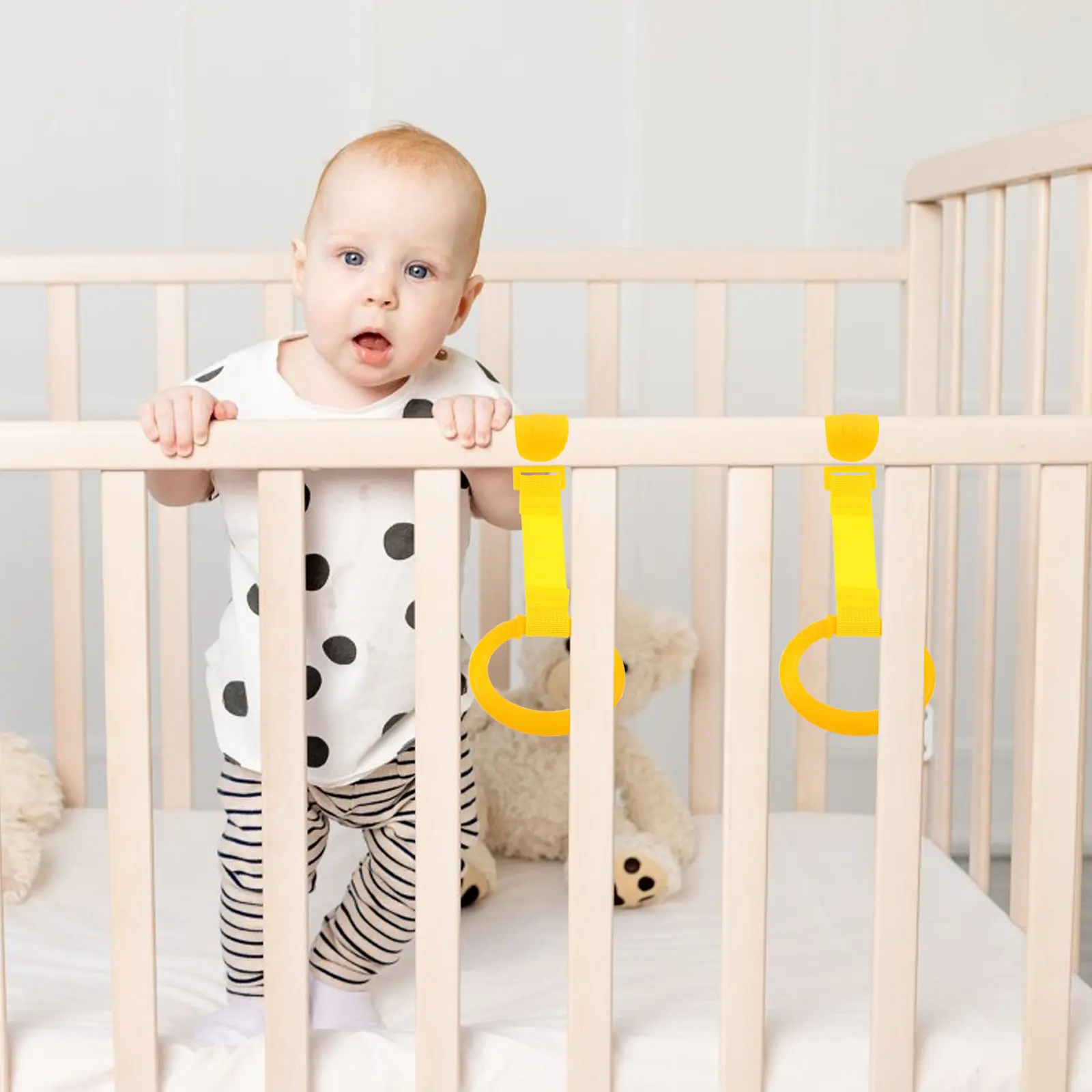 2Pcs Baby Playpen Hanging Rings Infant Walker Support Toddler Standing Exercise Pull Up Grip Rings Baby Hanger
2Pcs Baby Playpen Hanging Rings Infant Walker Support Toddler Standing Exercise Pull Up Grip Rings Baby Hanger