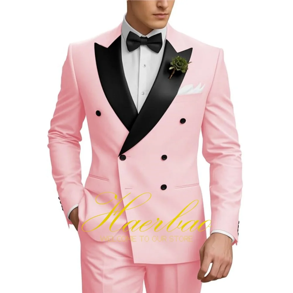 Business Men's Suits 2 Pieces Set Wedding Groom Tuxedo Double Breasted Jacket Pants Set Formal Mens Suit
Business Men's Suits 2 Pieces Set Wedding Groom Tuxedo Double Breasted Jacket Pants Set Formal Mens Suit