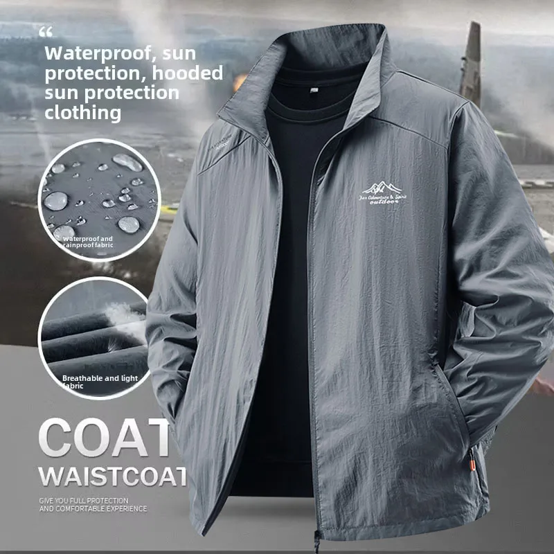 Men's UPF50+ Sun Protection Jacket - Lightweight Outdoor Windbreaker Thin Breathable & Quick-Dry for Hiking Running Jackets Coat
Men's UPF50+ Sun Protection Jacket - Lightweight Outdoor Windbreaker Thin Breathable & Quick-Dry for Hiking Running Jackets Coat