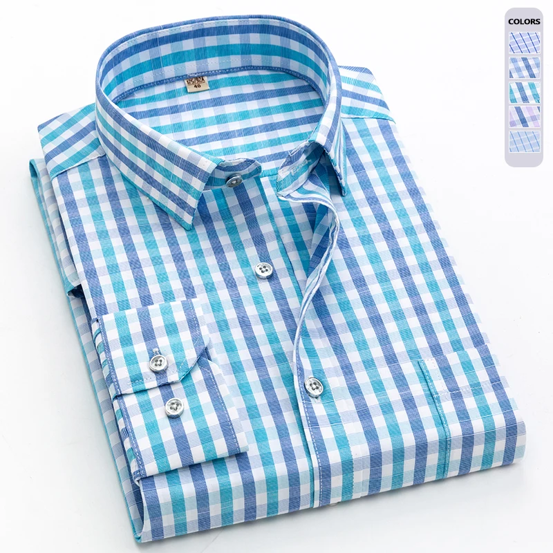 Осенняя клетчатая повседневная рубашка с длинным рукавом, мужские простые классические деловые офисные официальные рубашки, модное мягкое дышащее праздничное платье
Осенняя клетчатая повседневная рубашка с длинным рукавом, мужские простые классические деловые офисные официальные рубашки, модное мягкое дышащее праздничное платье