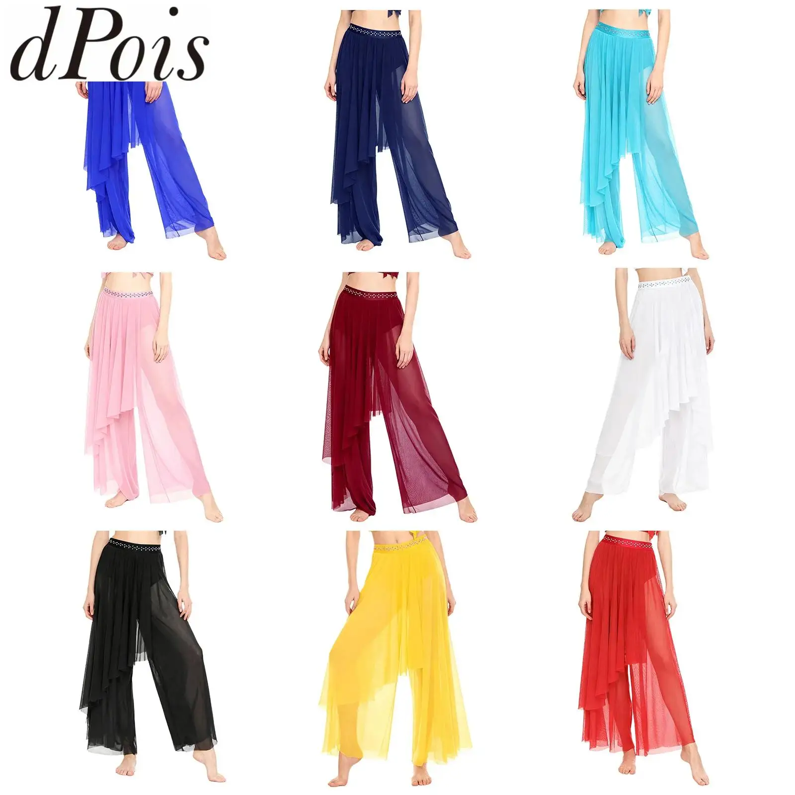 Women Mesh Lyrical Modern Figure Skating Dance Pants Loose Leg Irregular Overlay Built-in Briefs Pants Ballroom Jazz Dancewear
Women Mesh Lyrical Modern Figure Skating Dance Pants Loose Leg Irregular Overlay Built-in Briefs Pants Ballroom Jazz Dancewear