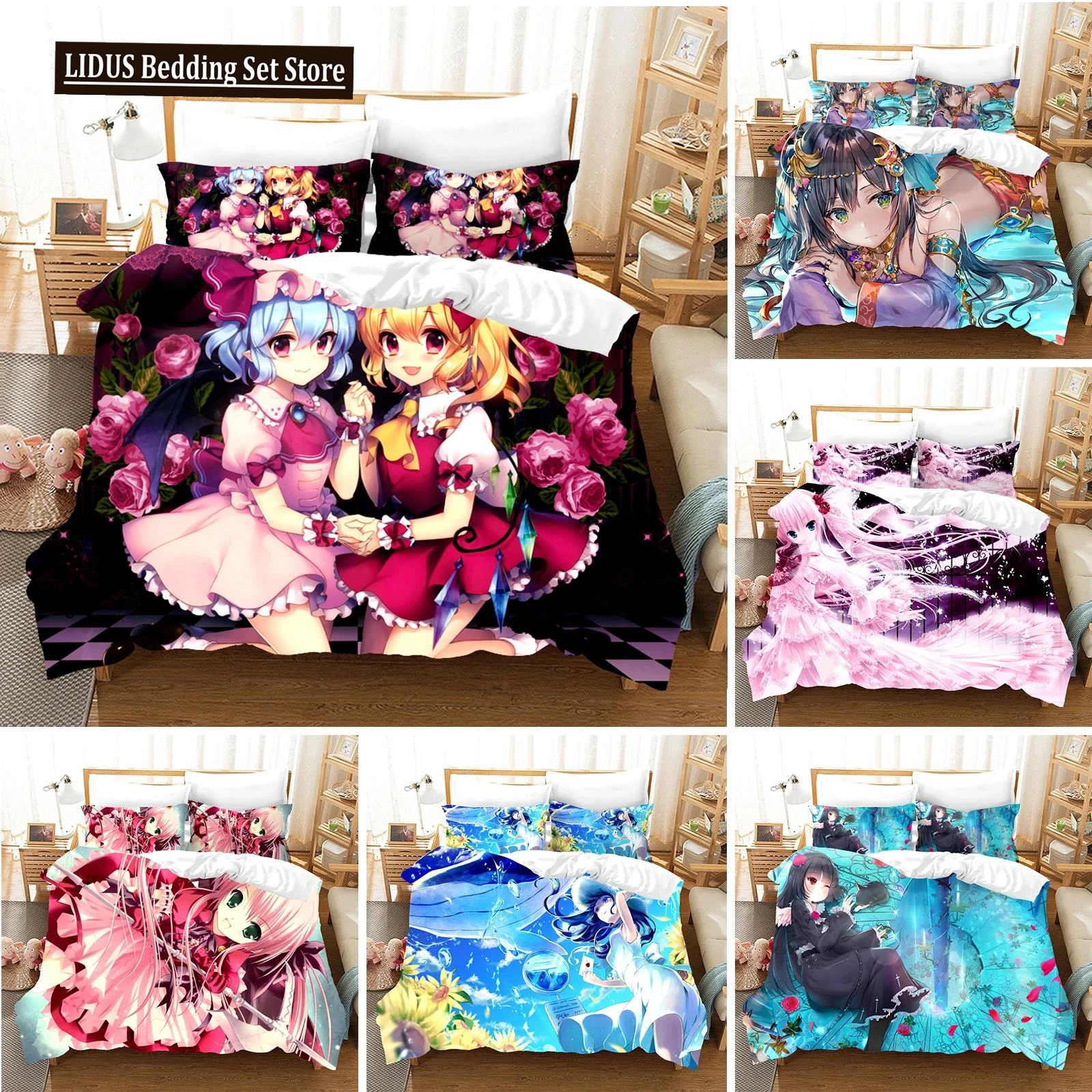 Anime Girl Bedding Set Cartoon Fashion 3D Print Comforter Luxury Queen King Single Duvet Cover Set Home Textile Decor Modern
Anime Girl Bedding Set Cartoon Fashion 3D Print Comforter Luxury Queen King Single Duvet Cover Set Home Textile Decor Modern