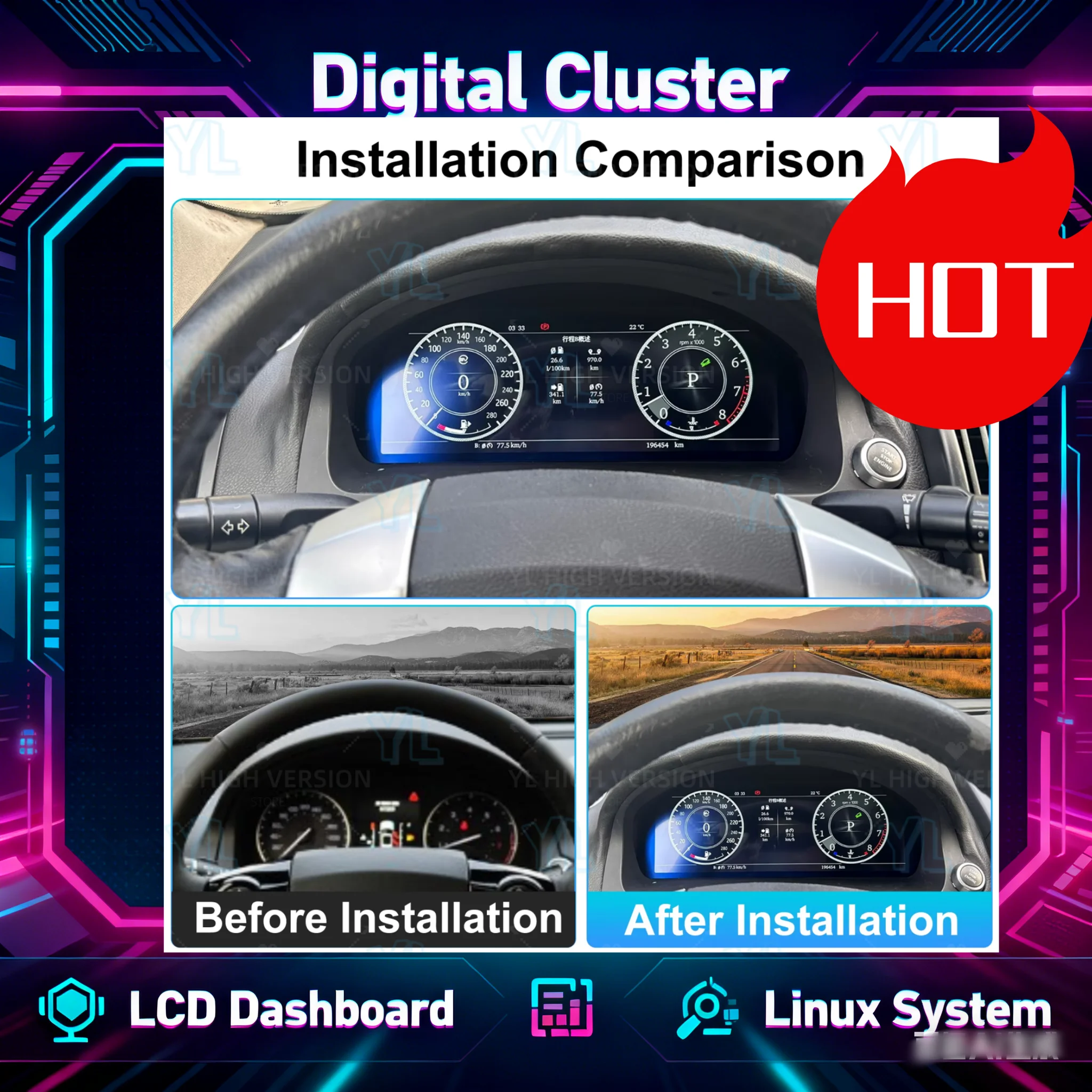 ym 12.3“ For Land Rover freelander 2 2007-2015 Full LCD Digital Cluster Instrument Panel Speedometer Odometer Dashboard Display
ym 12.3“ For Land Rover freelander 2 2007-2015 Full LCD Digital Cluster Instrument Panel Speedometer Odometer Dashboard Display