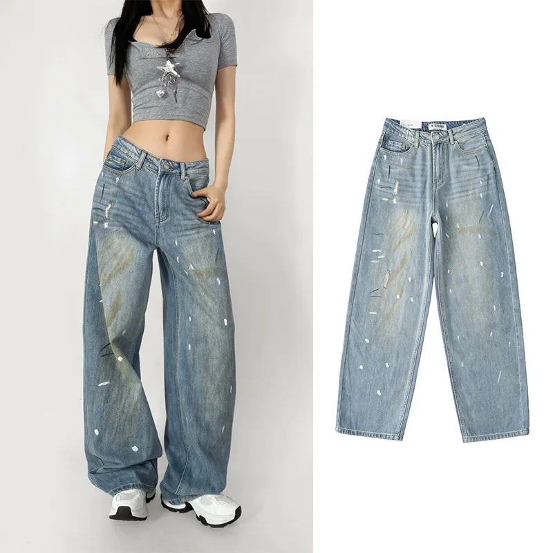 TRAFZR Low Rise Jeans Streetwear Women's Loose Woman Harajuku Fashion Denim Pants Wide 2025 Summer Slim Fit Y2k Straight Baggy 
TRAFZR Low Rise Jeans Streetwear Women's Loose Woman Harajuku Fashion Denim Pants Wide 2025 Summer Slim Fit Y2k Straight Baggy