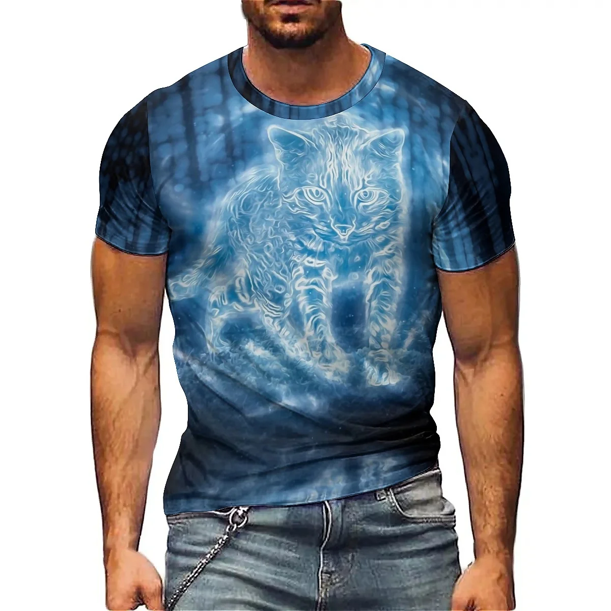 American Aesthetic, Men's 3D Printed Short-sleeved T-shirts Are Lightweight and Breathable Polyester Fabric
American Aesthetic, Men's 3D Printed Short-sleeved T-shirts Are Lightweight and Breathable Polyester Fabric