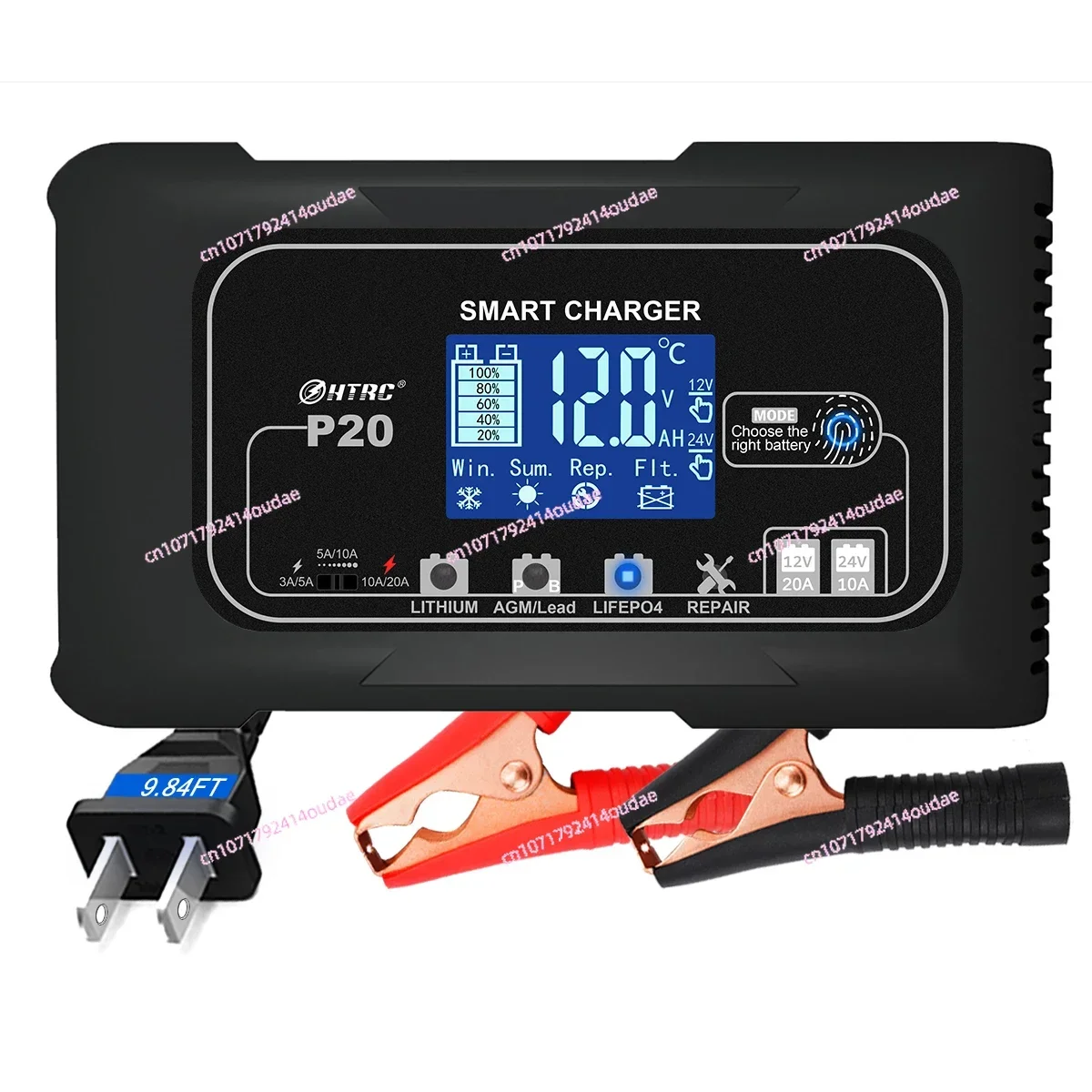 Car and motorcycle battery charger P2012V20A24V10A lead-acid battery AGM intelligent repair charger
Car and motorcycle battery charger P2012V20A24V10A lead-acid battery AGM intelligent repair charger
