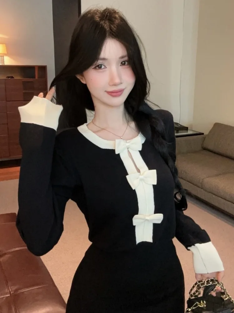 Sexy Slim Fit Long Sleeve Knitted Sweater for Women with Knot Autumn Winter Outerwear Trendy Fashion plus Size Ladies
Sexy Slim Fit Long Sleeve Knitted Sweater for Women with Knot Autumn Winter Outerwear Trendy Fashion plus Size Ladies