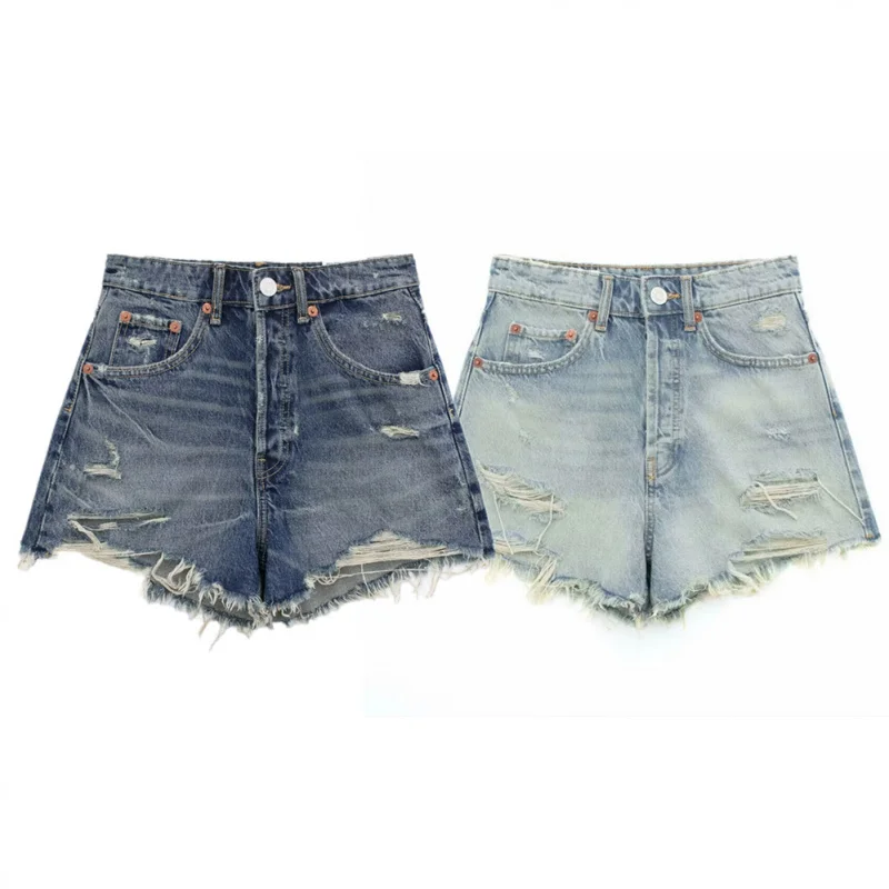 Women High Waisted Ripped Denim Shorts Vintage Distressed Frayed Hem Jean Shorts Summer Casual Wide Leg Hot Pants
Women High Waisted Ripped Denim Shorts Vintage Distressed Frayed Hem Jean Shorts Summer Casual Wide Leg Hot Pants