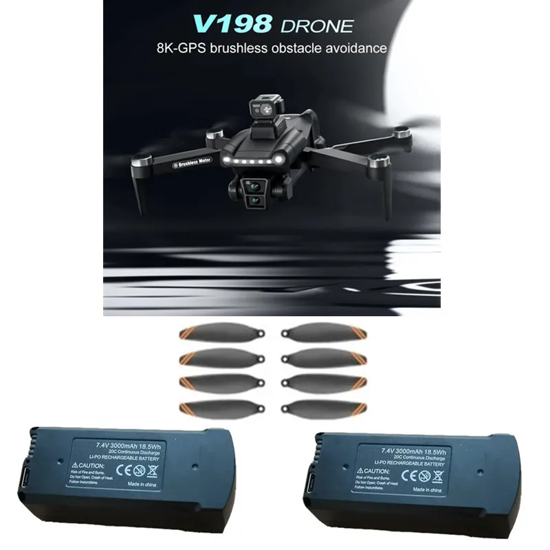 V198 MAX PRO Аккумулятор для дрона 7,4 В 3000 мАч Аккумулятор для V198 GPS RC Quadcopter Запасной аккумулятор Аксессуары Запчасти V198 Аккумулятор для дрона Игрушка
V198 MAX PRO Аккумулятор для дрона 7,4 В 3000 мАч Аккумулятор для V198 GPS RC Quadcopter Запасной аккумулятор Аксессуары Запчасти V198 Аккумулятор для дрона Игрушка