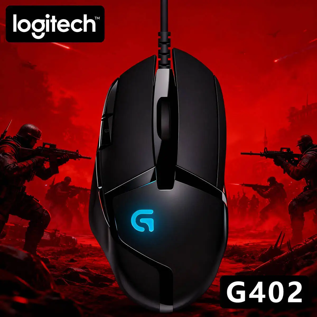 Logitech G402 Hyperion Fury Wired Gaming Mouse, 4000 DPI, 8 Programmable Buttons, Fusion Engine, 1ms Response, Lightweight, PC
Logitech G402 Hyperion Fury Wired Gaming Mouse, 4000 DPI, 8 Programmable Buttons, Fusion Engine, 1ms Response, Lightweight, PC