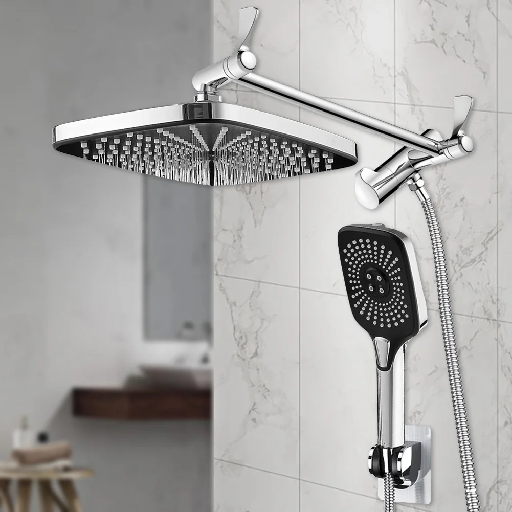 12 Inch Rainfall Hand Shower Head Shower Set 3+1 Settings Handheld Top Spray Showerhead with Extension Arm In Wall Shower System
12 Inch Rainfall Hand Shower Head Shower Set 3+1 Settings Handheld Top Spray Showerhead with Extension Arm In Wall Shower System