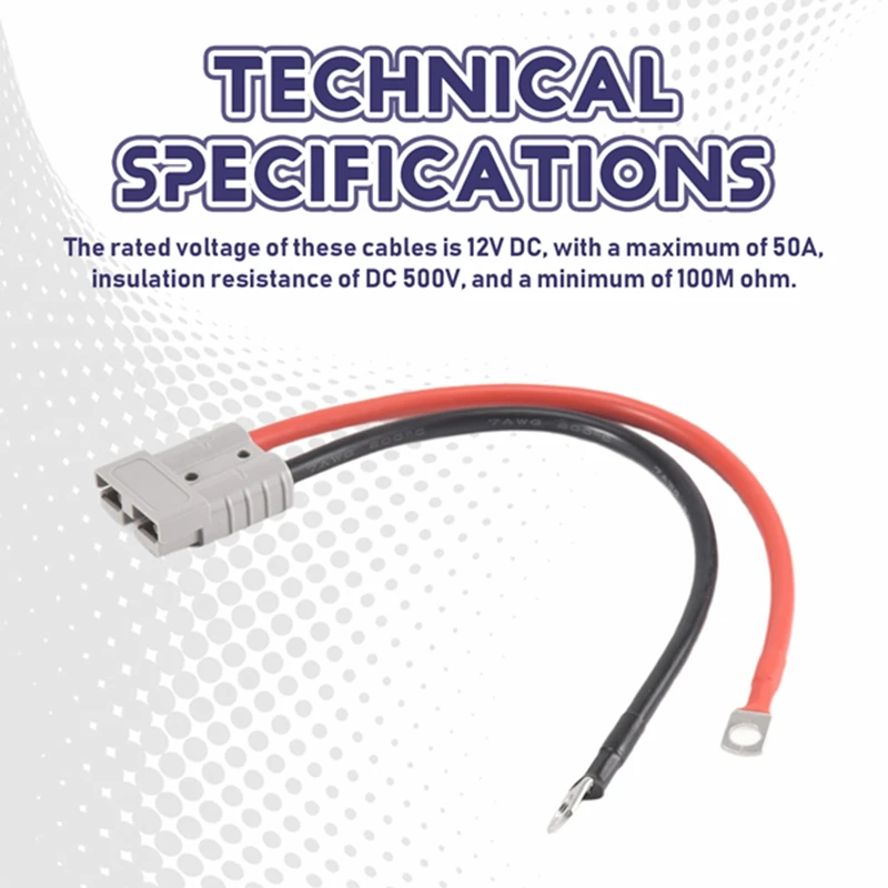Комплект разъемов Anderson 50A, кабели для аккумуляторов 8 AWG, 30 см, водонепроницаемые быстроразъемные соединители для LiFePO4
Комплект разъемов Anderson 50A, кабели для аккумуляторов 8 AWG, 30 см, водонепроницаемые быстроразъемные соединители для LiFePO4