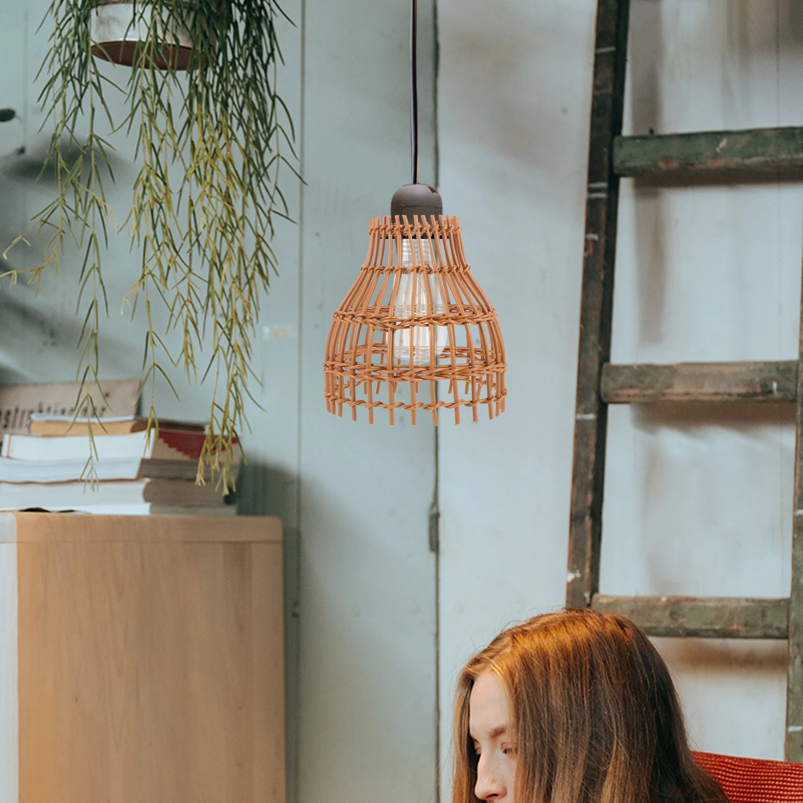 Imitation Rattan Lampshade Handwoven Pendant Light Shade Cover Study Tea Room Wrought Iron Style Lamp Shades Replacement Ceiling
Imitation Rattan Lampshade Handwoven Pendant Light Shade Cover Study Tea Room Wrought Iron Style Lamp Shades Replacement Ceiling