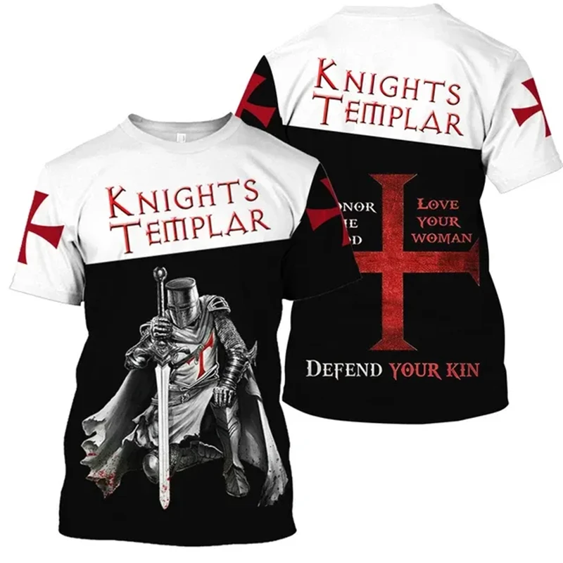 Knights Templar Graphic T Shirt For Men 3D God Wills It Print Tee Shirts Cruciata Teutonic Order T-shirt Cool Cross Short Sleeve
Knights Templar Graphic T Shirt For Men 3D God Wills It Print Tee Shirts Cruciata Teutonic Order T-shirt Cool Cross Short Sleeve
