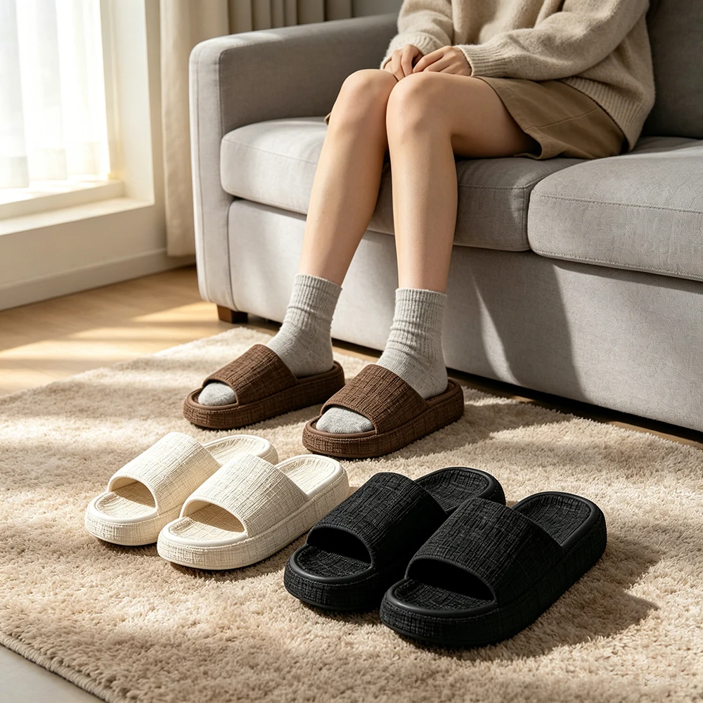 Men Women Platform EVA House Slippers Anti-Slip Odor Free Quiet Indoor Bathroom Slides Unisex Casual Apartment Beach Sandals
Men Women Platform EVA House Slippers Anti-Slip Odor Free Quiet Indoor Bathroom Slides Unisex Casual Apartment Beach Sandals