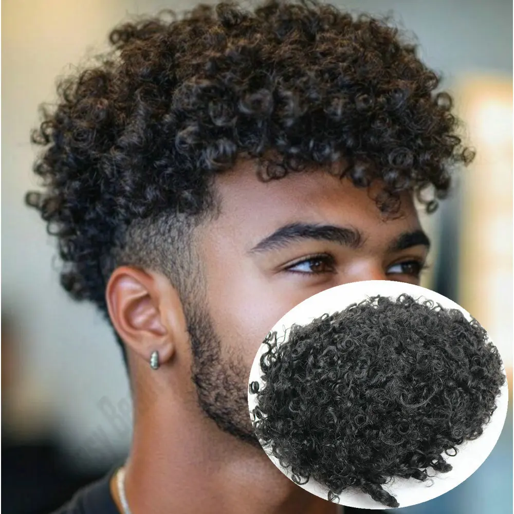 12mm Jerry Curly Black Brown Grey Human Hair Super Durable Thin Skin Full PU Mens Wigs Capillary ProsthesiS Replacement For Male
12mm Jerry Curly Black Brown Grey Human Hair Super Durable Thin Skin Full PU Mens Wigs Capillary ProsthesiS Replacement For Male