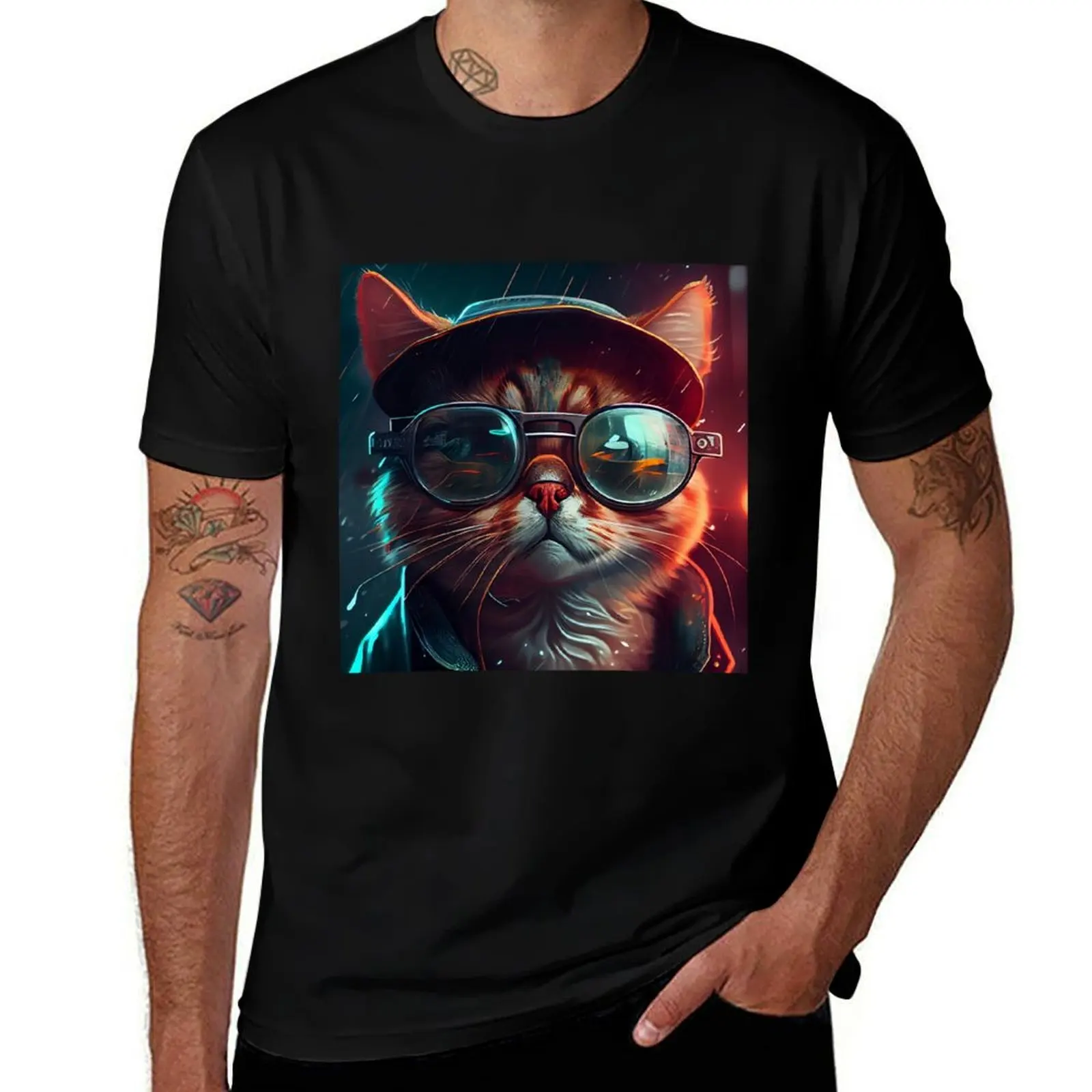 Крутой кот в солнцезащитных очках, футболка Gangsta Cat, забавная футболка, хлопковые мужские футболки, новое издание, мужские рубашки для тренировок
Крутой кот в солнцезащитных очках, футболка Gangsta Cat, забавная футболка, хлопковые мужские футболки, новое издание, мужские рубашки для тренировок