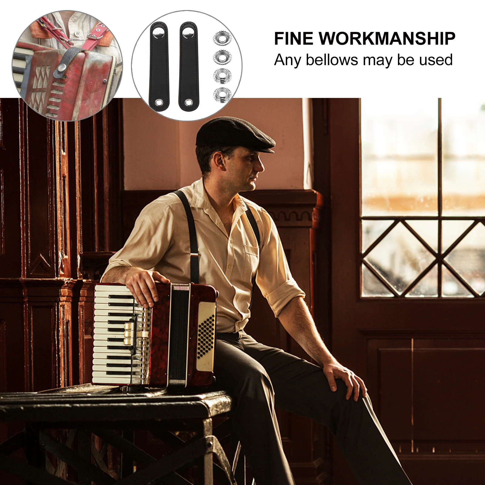 2pcs BellowsBuckleBelts SmallSize Common Bellows Belt EasyCarry Accordions Instruments Bellows Belt Accessories
2pcs BellowsBuckleBelts SmallSize Common Bellows Belt EasyCarry Accordions Instruments Bellows Belt Accessories
