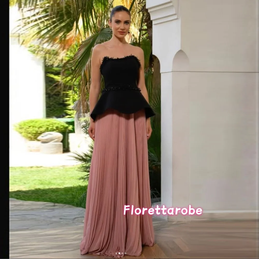 Customized Modern Strapless Floor Length Prom Dress Crystal A Line Evening Dress فساتين سهرة Contrast Color Party Gowns
Customized Modern Strapless Floor Length Prom Dress Crystal A Line Evening Dress فساتين سهرة Contrast Color Party Gowns