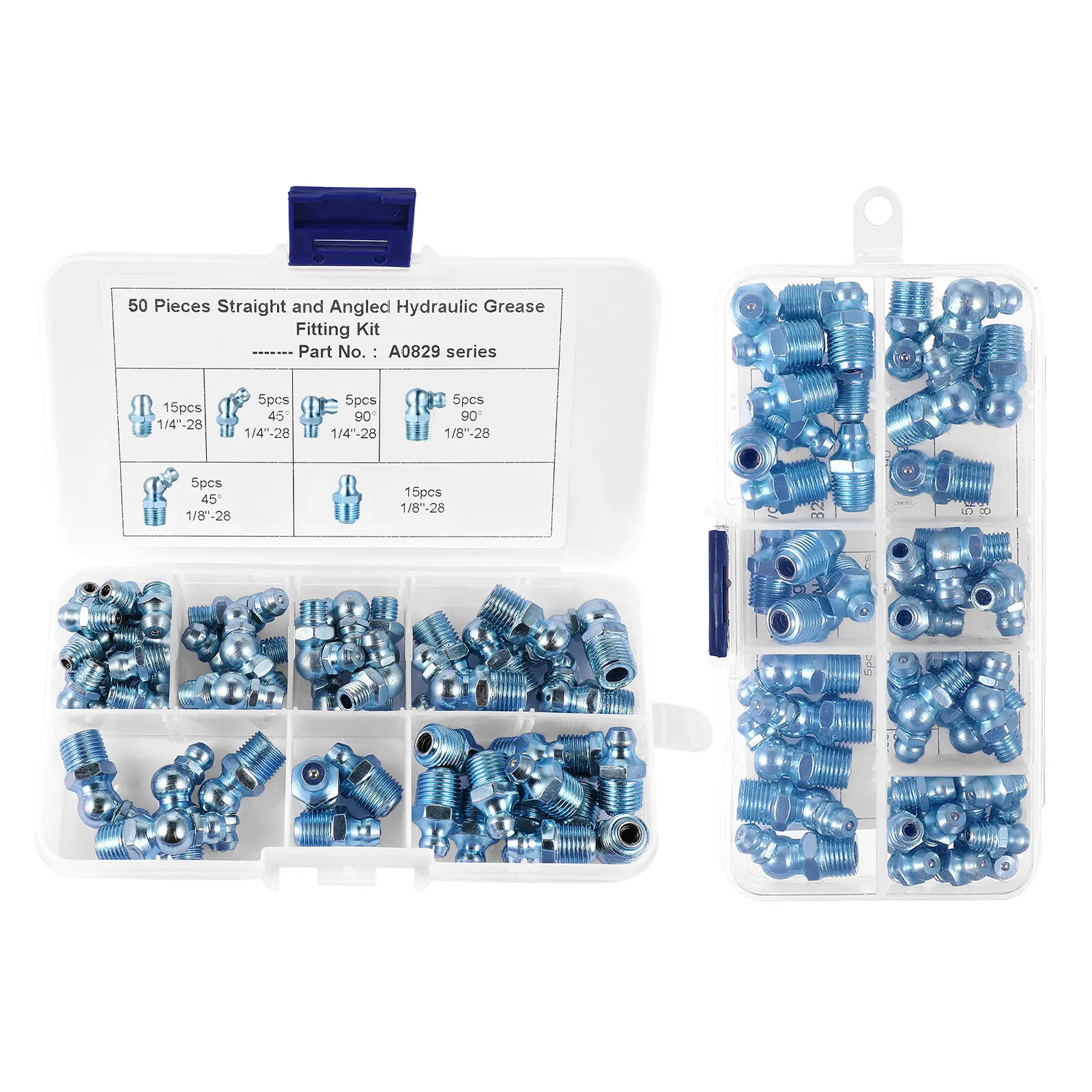 100Pcs Grease Coupler Fittings Assortment Blue Zinc Electroplated for Reliable Compatibility and Enhanced Performance
100Pcs Grease Coupler Fittings Assortment Blue Zinc Electroplated for Reliable Compatibility and Enhanced Performance