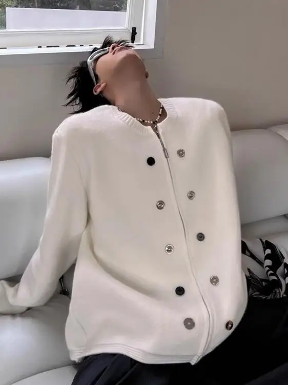 Tagkita Men's Knitted Cardigan Zipper round Ne Casual Sle Autumn Sweater Couple's Loose Fit Long Sve Faionable Coat
Tagkita Men's Knitted Cardigan Zipper round Ne Casual Sle Autumn Sweater Couple's Loose Fit Long Sve Faionable Coat