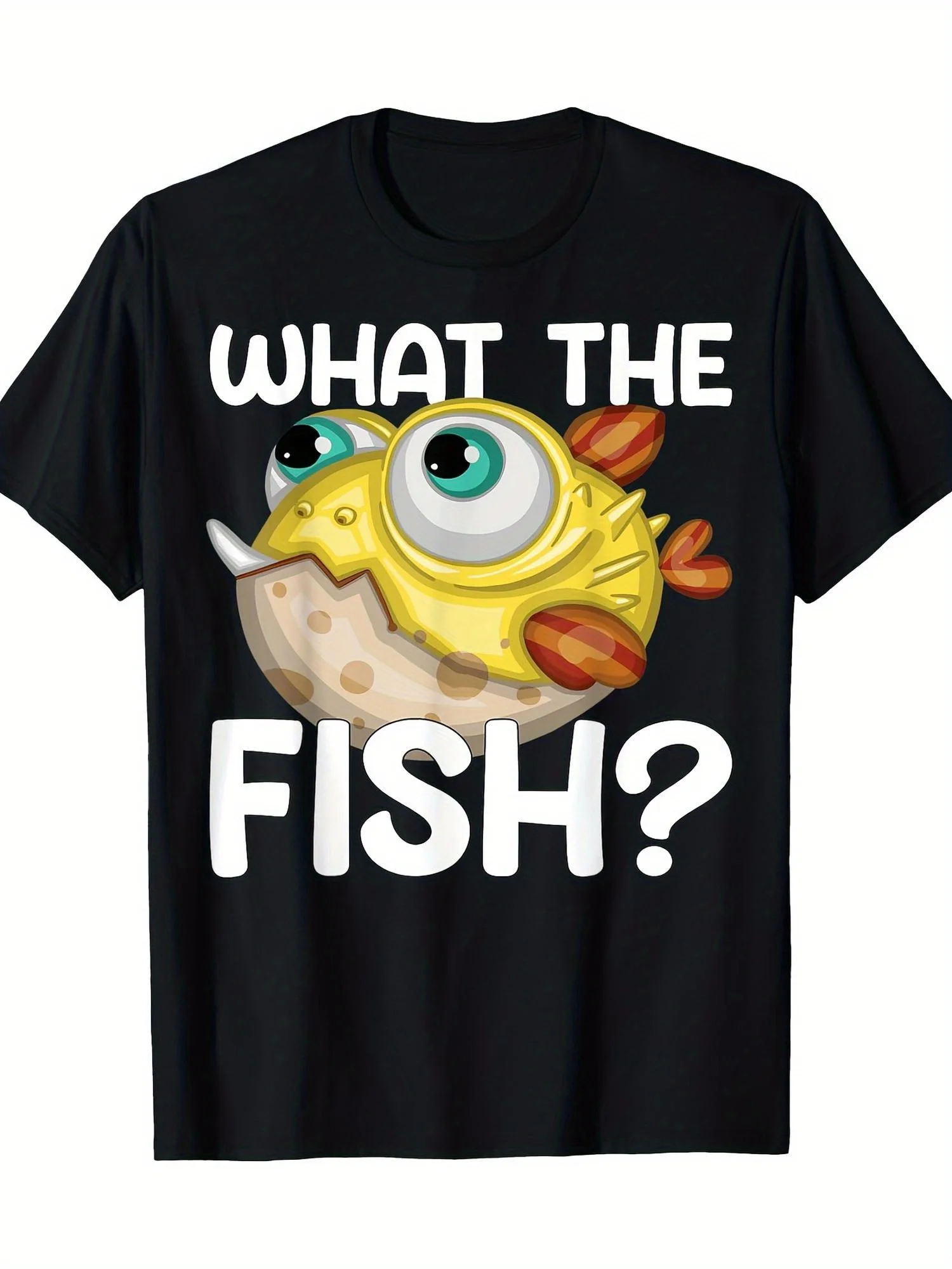 Fishing Graphic T-Shirt 100% Cotton 180G Casual Short-Sleeved Top with "WHAT THE FISH "
Fishing Graphic T-Shirt 100% Cotton 180G Casual Short-Sleeved Top with "WHAT THE FISH "