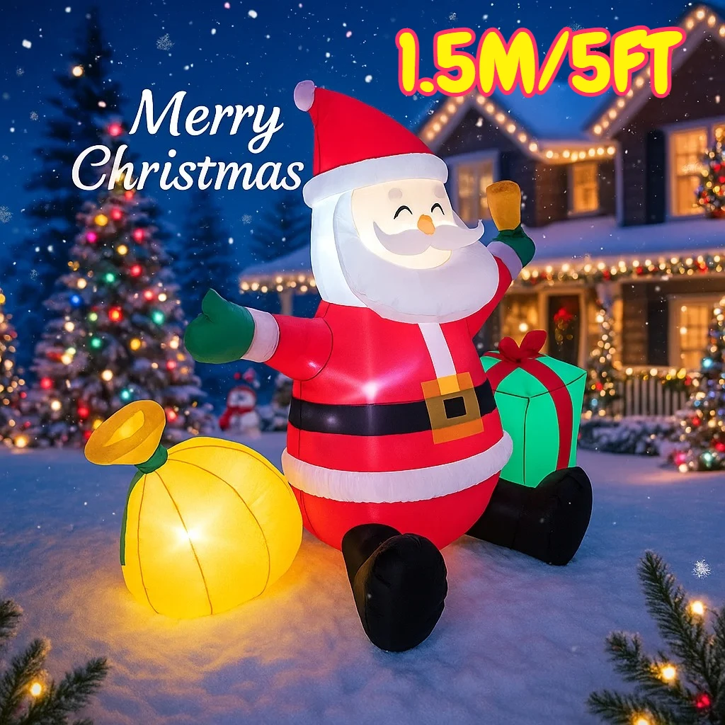 1.5M/5FT Santa Claus gift bag decorations home Inflatable Toys with LED lights Yard Xmas ornaments Decor Supplies Outdoor Decor
1.5M/5FT Santa Claus gift bag decorations home Inflatable Toys with LED lights Yard Xmas ornaments Decor Supplies Outdoor Decor