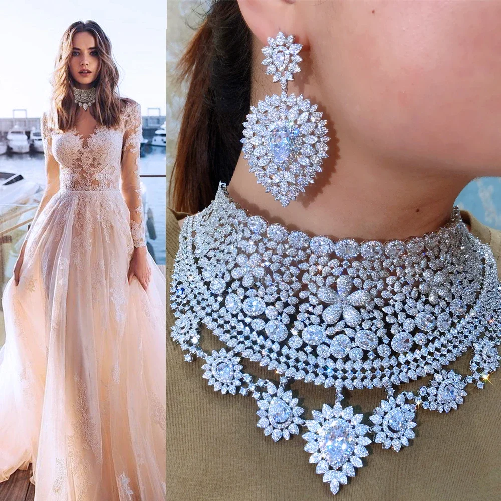 Soramoore Luxury Trend Bow Knot African Jewelry Sets Necklace Earrings Bangle Ring Set For Women Wedding Jewelry Trendy HOT New
Soramoore Luxury Trend Bow Knot African Jewelry Sets Necklace Earrings Bangle Ring Set For Women Wedding Jewelry Trendy HOT New