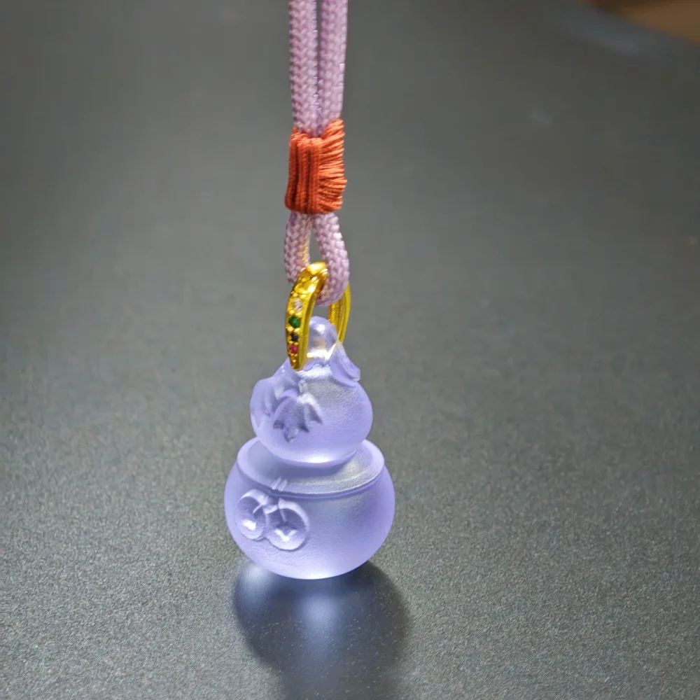 Chinese Feng Shui Lucky Purple Glaze Gourd Pendant Auspicious Blessing Amulet Adjustable Rope Necklace For Women Men Good Luck
Chinese Feng Shui Lucky Purple Glaze Gourd Pendant Auspicious Blessing Amulet Adjustable Rope Necklace For Women Men Good Luck