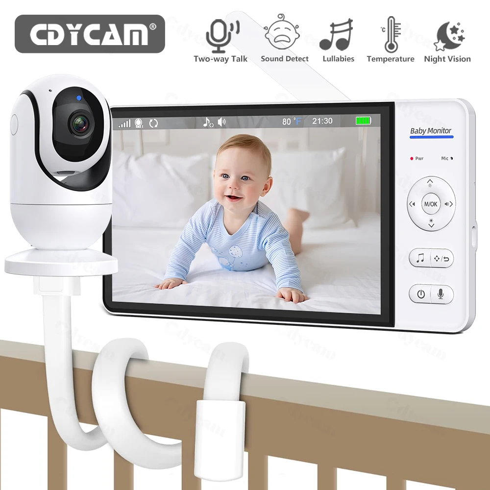 7'' Video Baby Monitor No WiFi Night Vision Two Way Audio Kids Surveillance Camera PTZ Home Security Cam With Temperture Display
7'' Video Baby Monitor No WiFi Night Vision Two Way Audio Kids Surveillance Camera PTZ Home Security Cam With Temperture Display