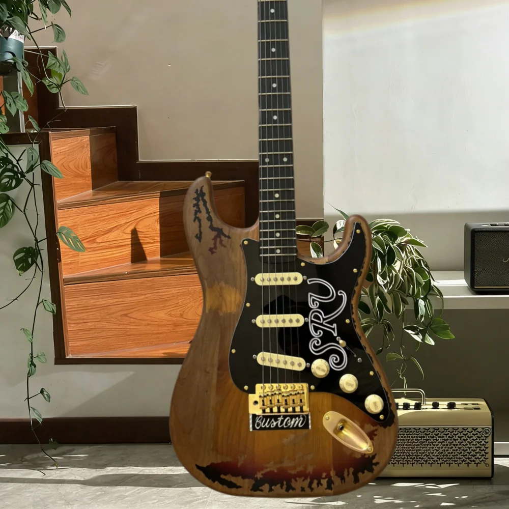 Электрогитара 39 дюймов STSS Brown SRV, гриф из палисандра, корпус из ольхи, 21-позиционный регулируемый бридж, звукосниматели SSS, классический рок, бесплатная доставка
Электрогитара 39 дюймов STSS Brown SRV, гриф из палисандра, корпус из ольхи, 21-позиционный регулируемый бридж, звукосниматели SSS, классический рок, бесплатная доставка