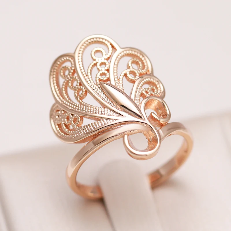 Kinel Hot Fashion Glossy Big Rings for Women 585 Rose Gold Unique Pattern Ethnic Bride Rings Wedding Jewelry Gift 2022 New
Kinel Hot Fashion Glossy Big Rings for Women 585 Rose Gold Unique Pattern Ethnic Bride Rings Wedding Jewelry Gift 2022 New