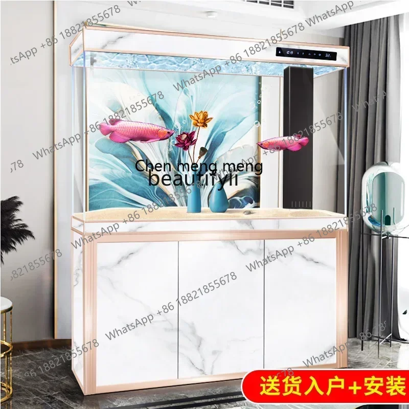 cqyFish tank living room large aquarium floor entrance water-free bottom filter intelligent ultra-white glass
cqyFish tank living room large aquarium floor entrance water-free bottom filter intelligent ultra-white glass