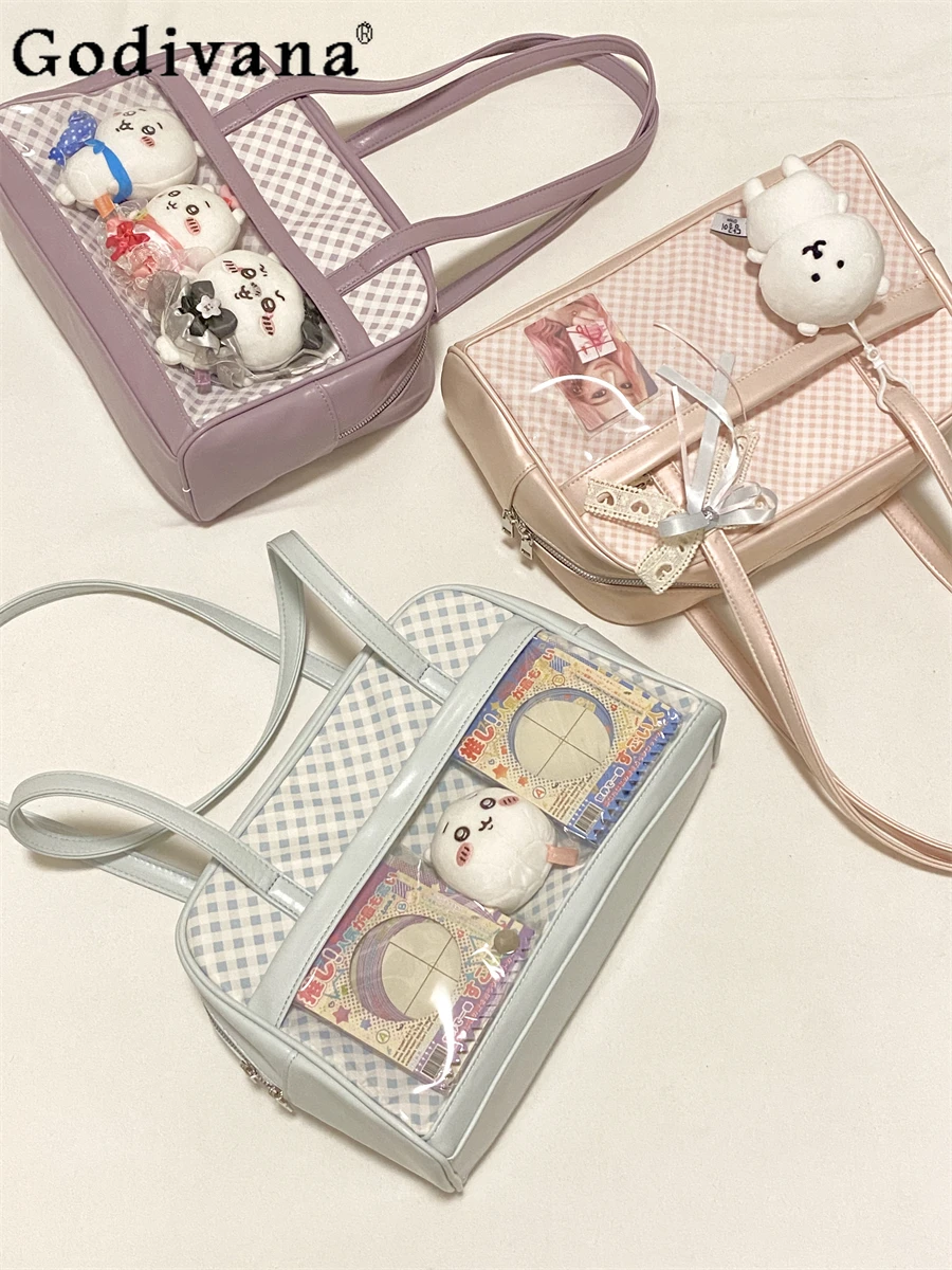 Japanese Original Sweet Girl Purple Plaid Small Capacity Transparent Pain Bag Two-dimensional Cute Versatile Jk Shoulder Bag
Japanese Original Sweet Girl Purple Plaid Small Capacity Transparent Pain Bag Two-dimensional Cute Versatile Jk Shoulder Bag