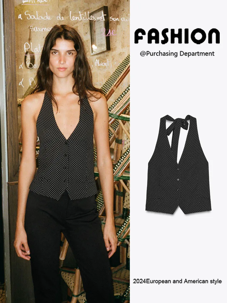 Summer New Women's Sexy Bal Polka Dot Vest Sle Svel Strap Top Tang Suit National Stage Costume
Summer New Women's Sexy Bal Polka Dot Vest Sle Svel Strap Top Tang Suit National Stage Costume